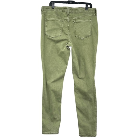 Old‎ Navy Rockstar Mid Rise Distressed Olive Green Skinny Jeans Women Size 16 - Picture 2 of 7